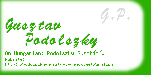 gusztav podolszky business card